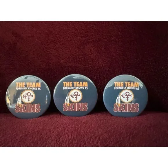 Washington Redskins Button Badge Set of Three Vintage NFL NWOT - Picture 2 of 3